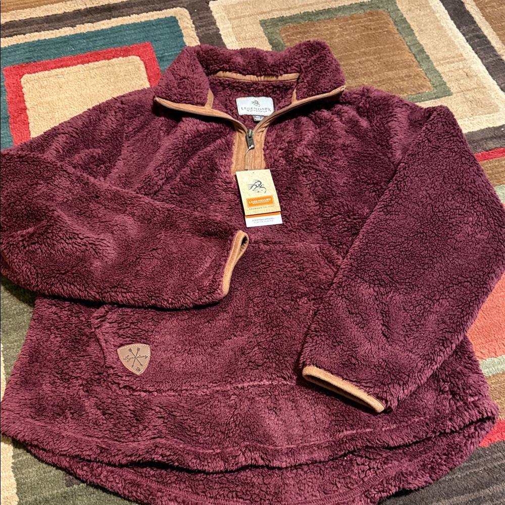 Legendary Whitetails Burgundy V-Neck Sweater